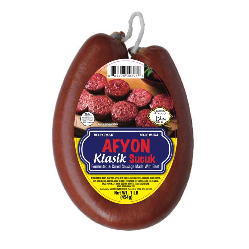Afyon Sahin Classic Gourmet Beef Soujouk 1lb