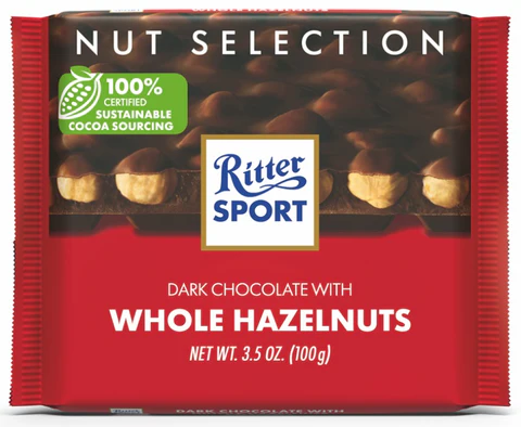 Ritter Sport Dunkle Voll Dark Whole Hazel 100g