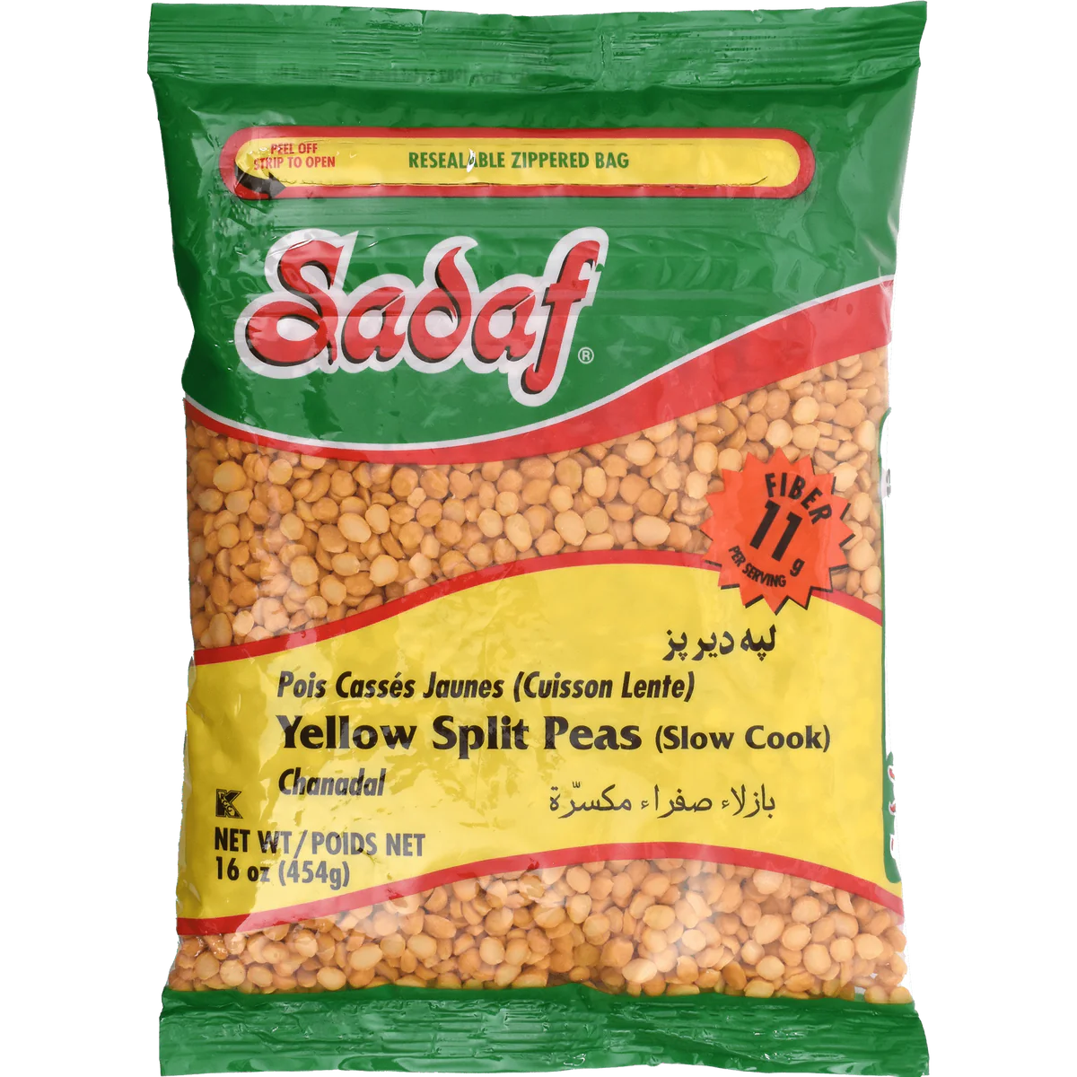 Sadaf Yellow Split Peas 16oz