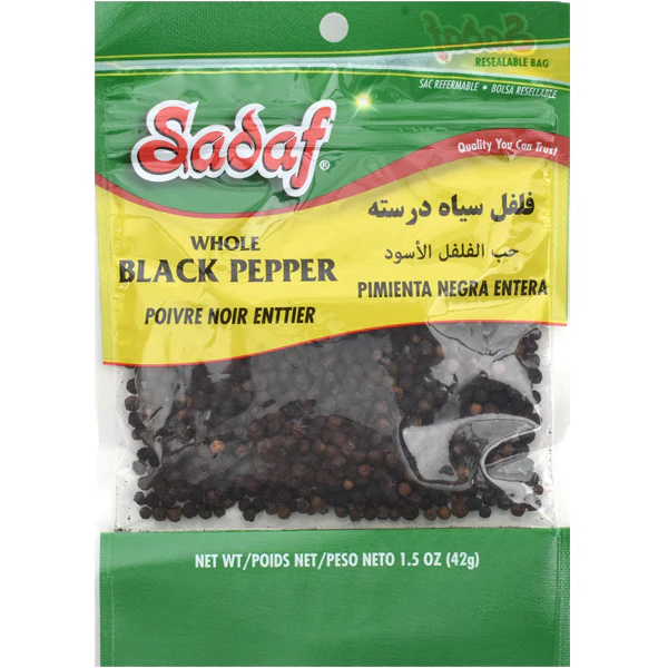 Sadaf Black Pepper Whole 1.5oz