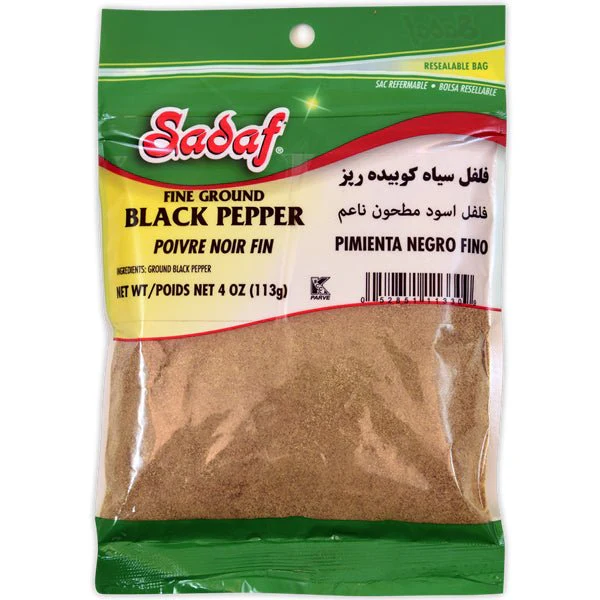 Sadaf Black Pepper Fine Ground 4oz