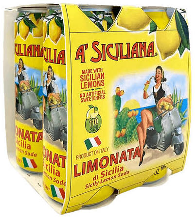 Sicilian Limonata Lemon Soda 4x330ml